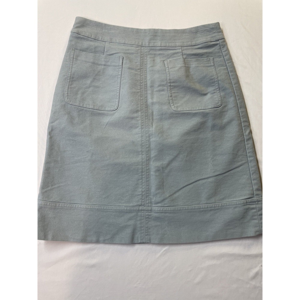 Boden Skirt Size 4L GraySlate Pockets Lined Preppy Academia Brushed Cotton Y2K